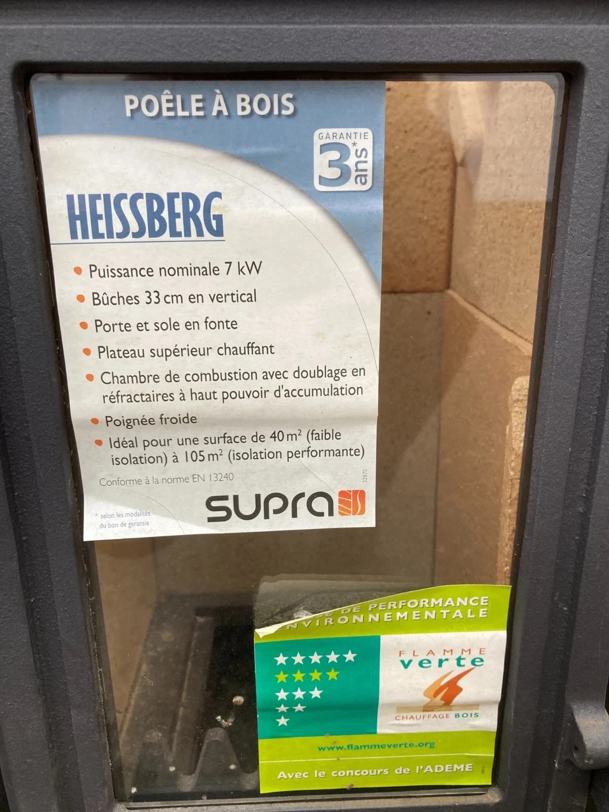 HEISSBERG SUPRA LOG BURNING STOVE 7KW NEW AND UNUSED — view 2