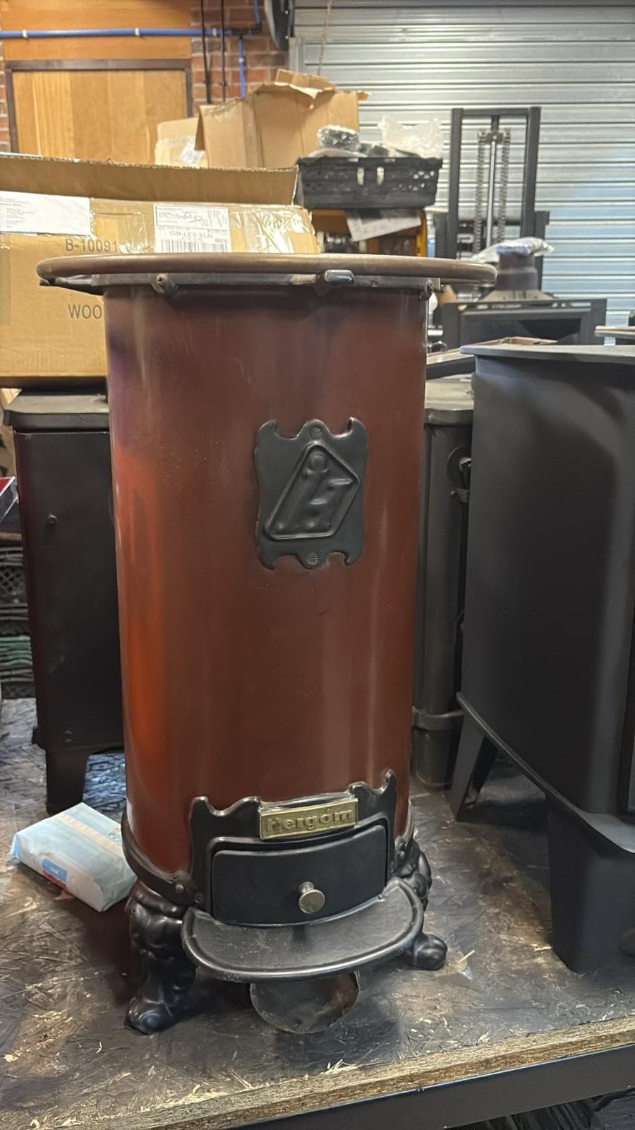 Hergom Cylindrical Multi Fuel Stove — view 2