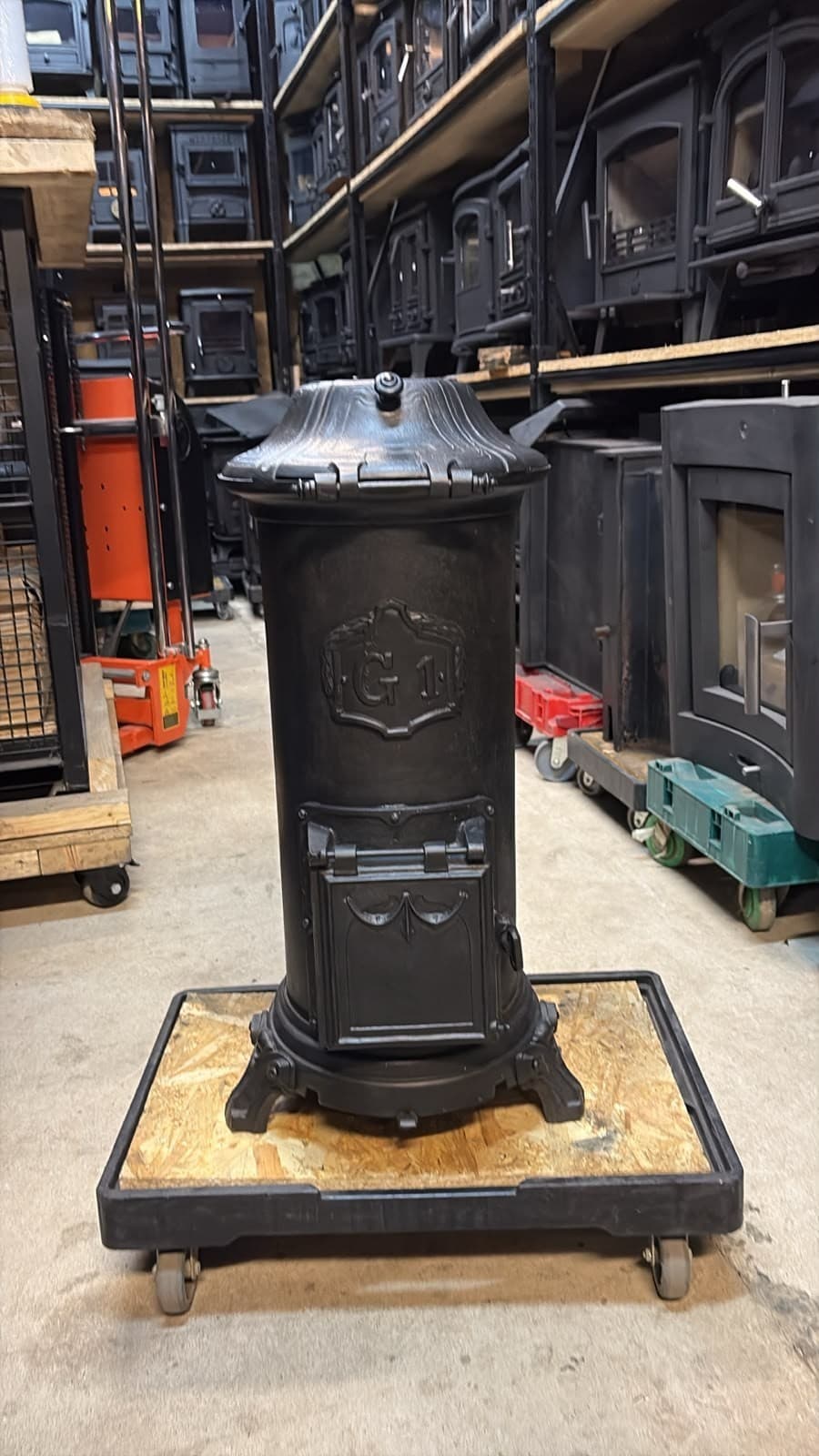 VINTAGE CAST IRON LOG BURNER WOOD BURNING STOVE 5KW MULTIFUEL
