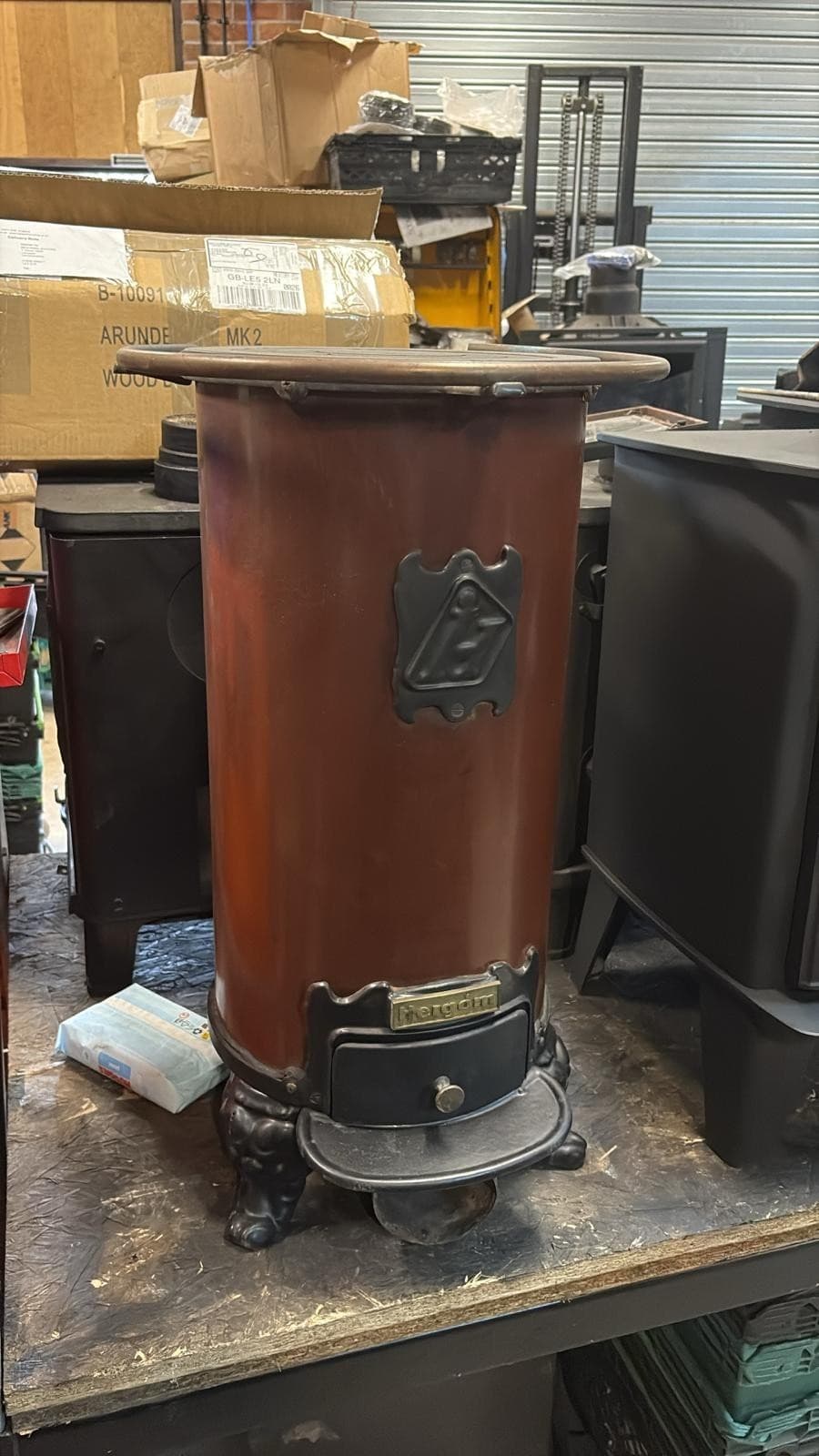Hergom Cylindrical Multi Fuel Stove — view 4
