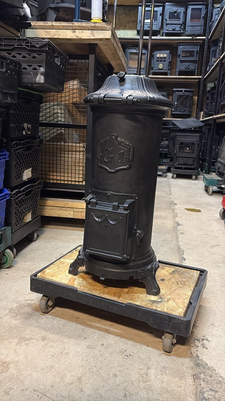 VINTAGE CAST IRON LOG BURNER WOOD BURNING STOVE 5KW MULTIFUEL — view 2