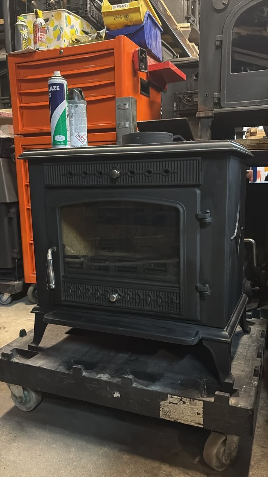 CAST IRON STOVE 11-12Kw, MULTIFUEL,COAL(log,wood+burner) GOOD QUALITY — view 4