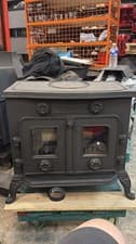 Classic Vintage Cast Iron STOVE 10KW MULTIFUEL, (log,wood+burner) 🚚🚚
