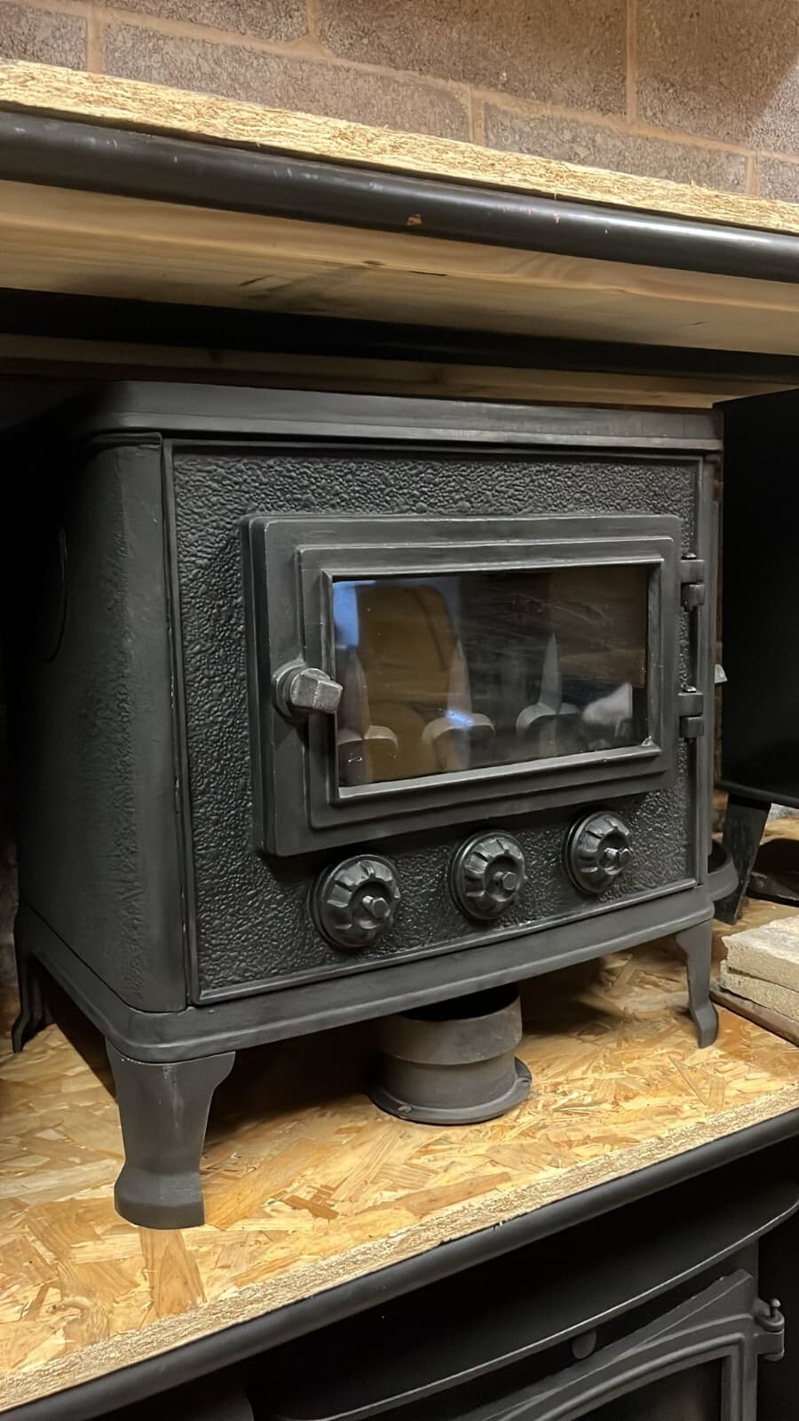 Cast Iron Stove 2 Sided Corner Stove, Woodburner, (log,wood+burner), ๐๐๐ โ view 4