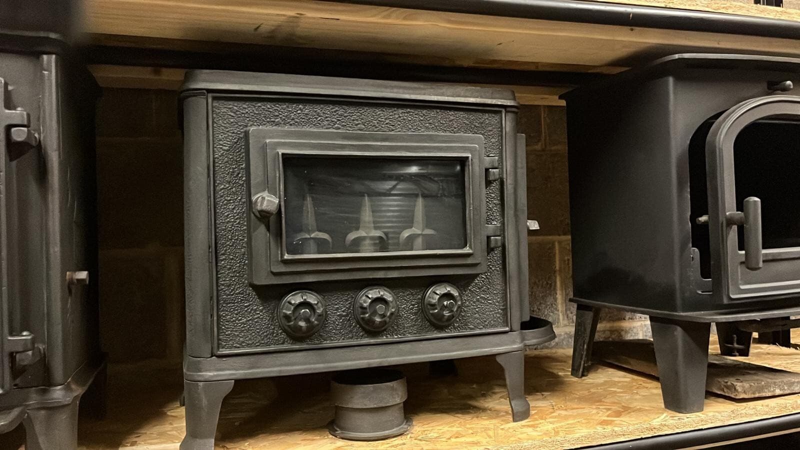 Cast Iron Stove 2 Sided Corner Stove, Woodburner, (log,wood+burner), ๐๐๐ โ view 2