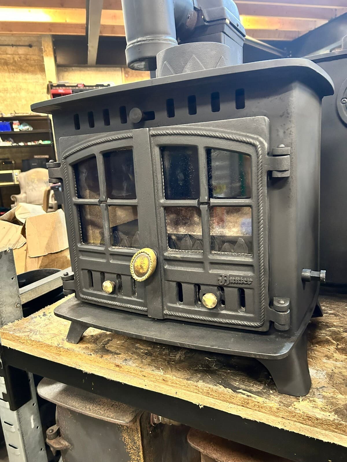 Hunter Herald 6 Stove 6kw, MULTIFUEL, (log,wood+burner), brass handle, 🚚🚚🚚 — view 5