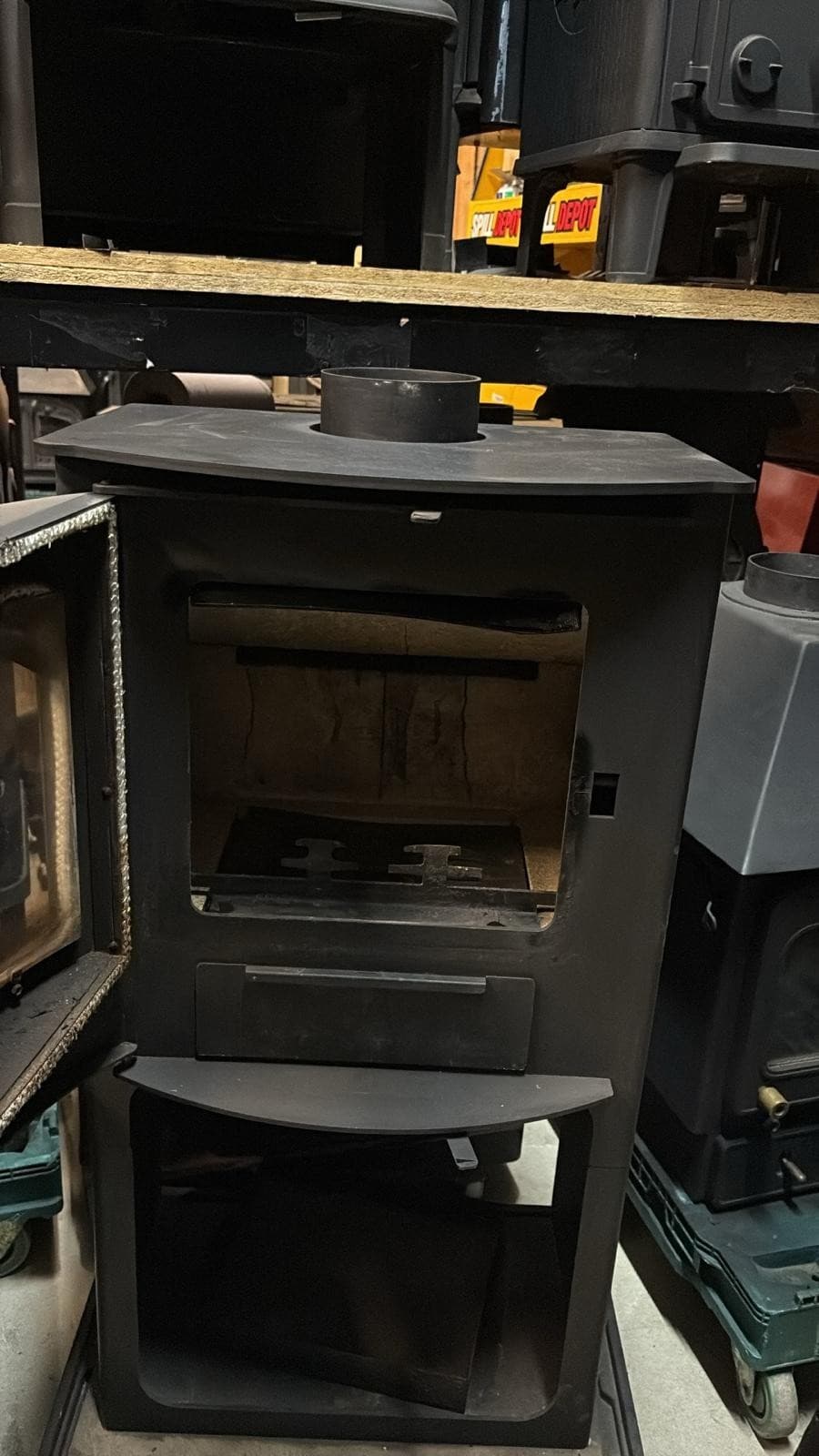 Mendip log store STOVE 7.5kW, Multifuel, coal (log,wood+burner), ๐๐ ๐ โ view 3