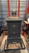 Classic Vintage Cast Iron STOVE 5KW MULTIFUEL, (log,wood+burner) TOPLOAD 🚚🚚