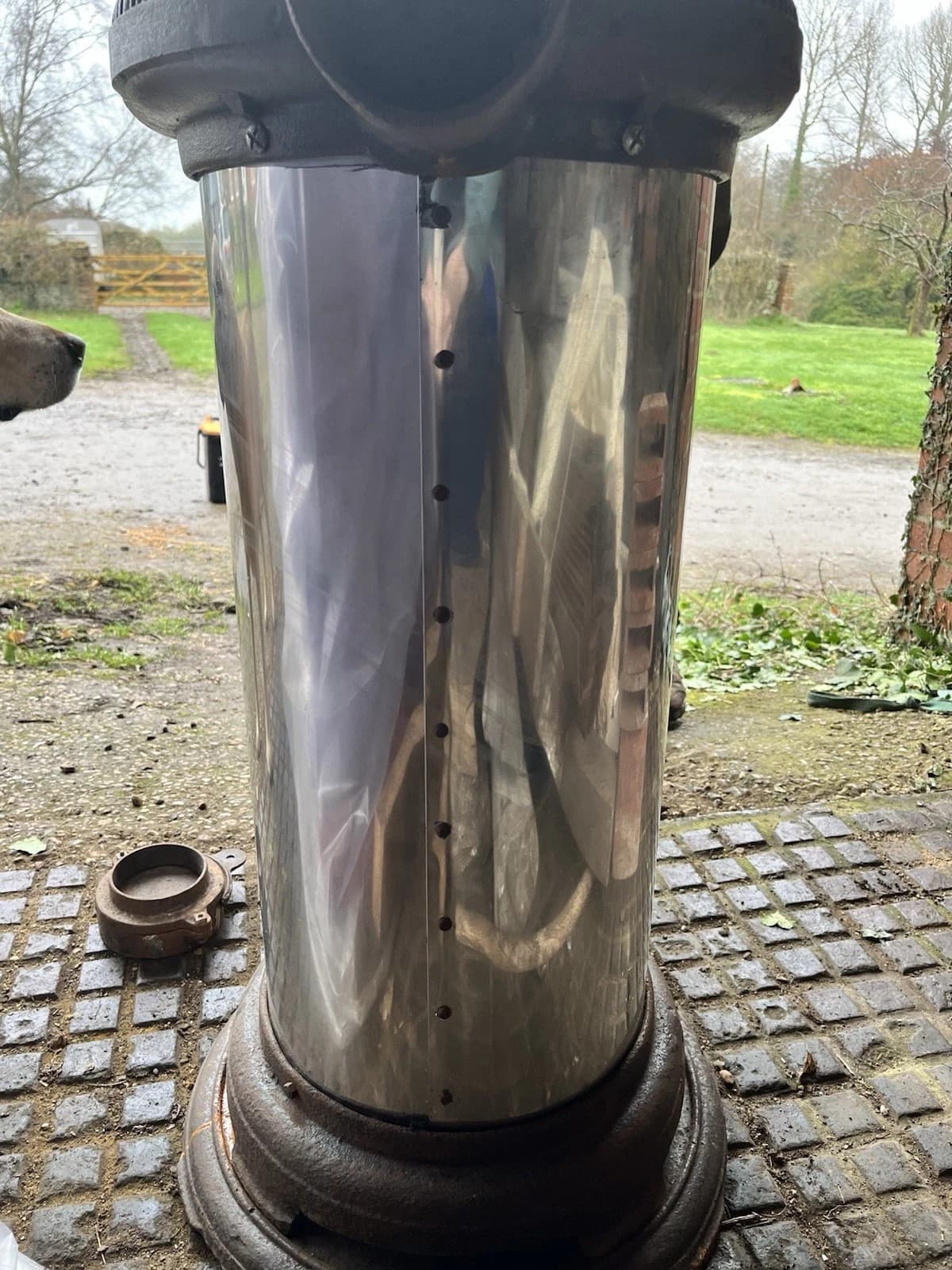 Antique Portways Stove vintage cyclinder stove. lovely old stove ARGE — view 4