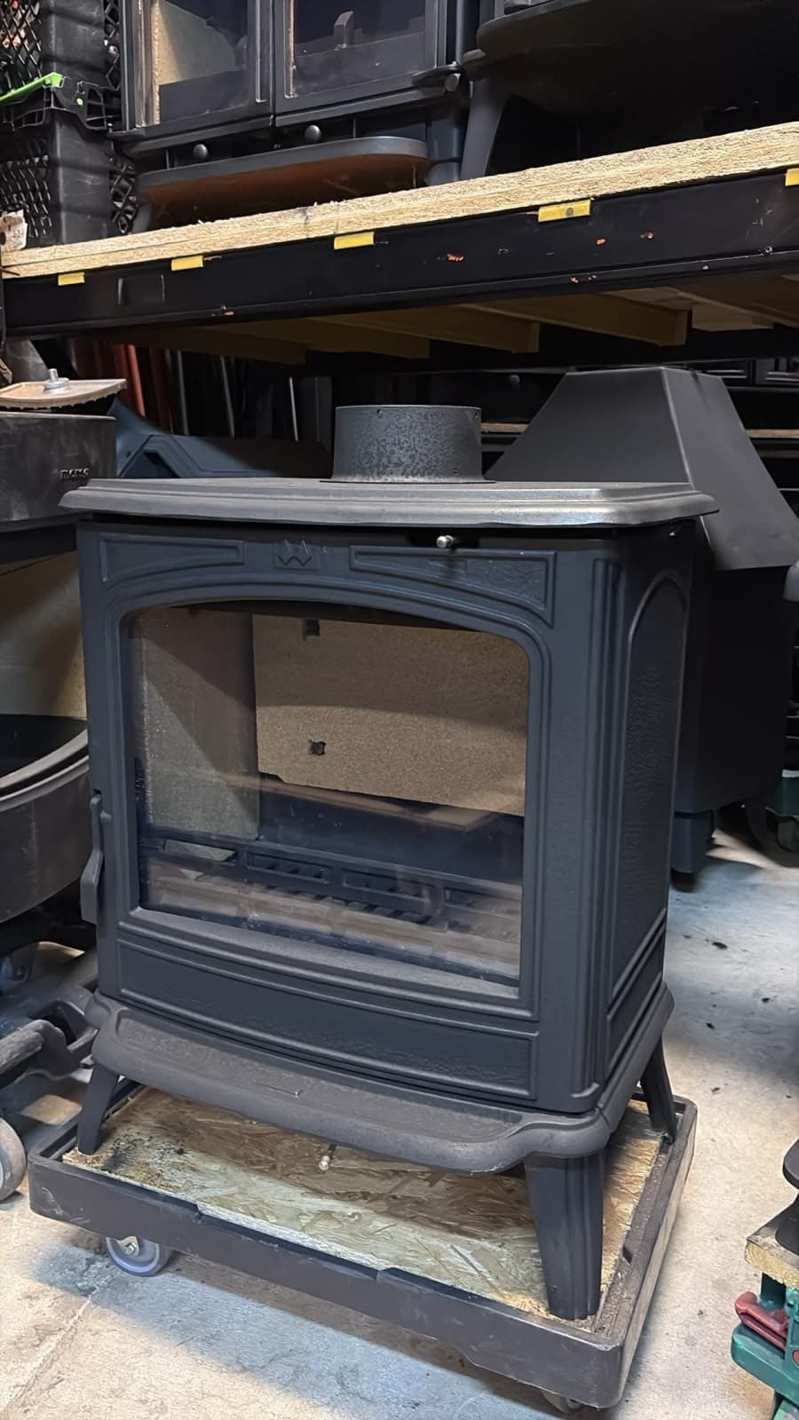 FRANCO BELGE SAVOY MK2 8KW STOVE BLACK, Multifuel, (log,wood+burner), ๐๐