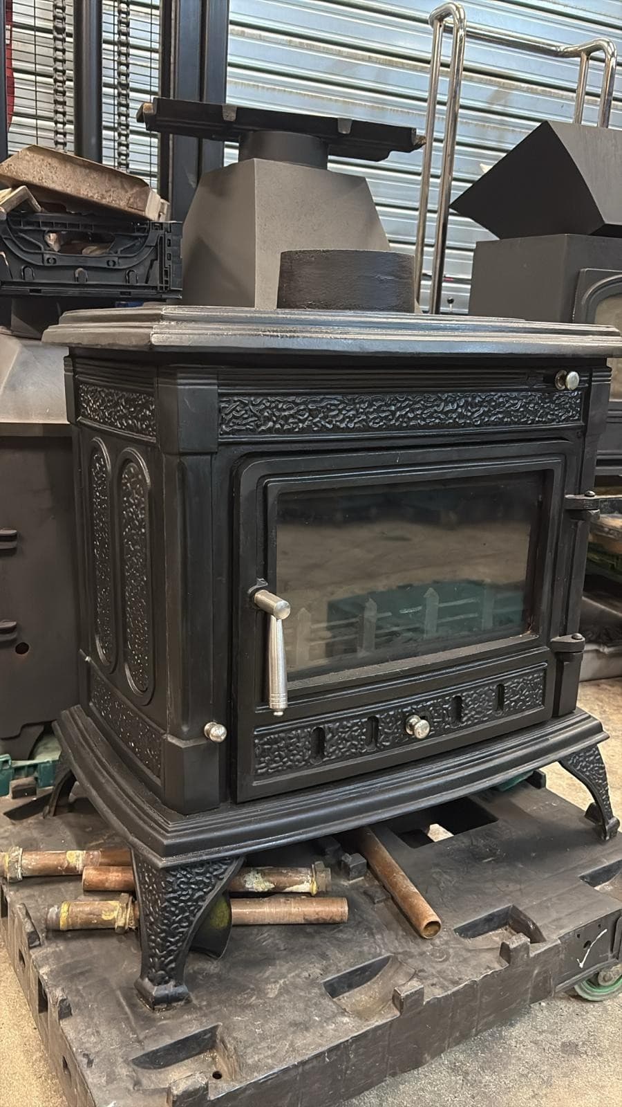 CAST IRON 14kW BOILER Stove, 14KW, MULTIFUEL, (log,wood+burner) BOILER 🚚🚚 — view 2