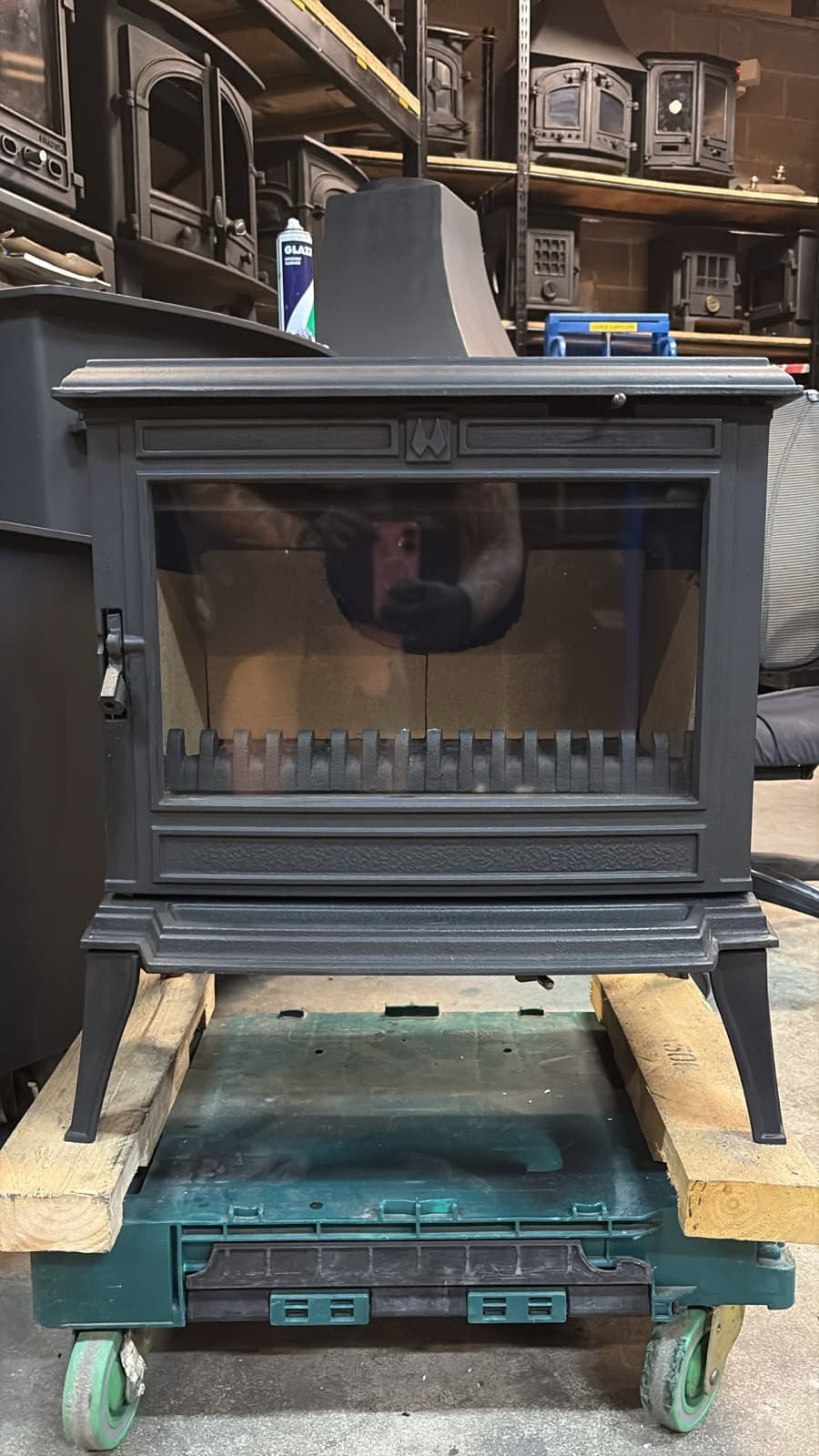 FRANCO BELGE MULTIFUEL 10KW STOVE BLACK, Multifuel, (log,wood+burner), 🚚🚚 — view 4