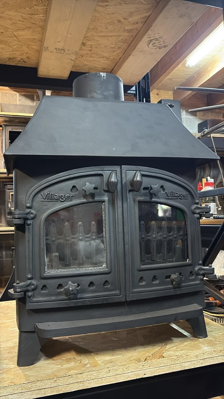 Villager Flatmate Stove, 7kW, Canopy MULTIFUEL, COAL(log,wood+burner), ๐๐๐
