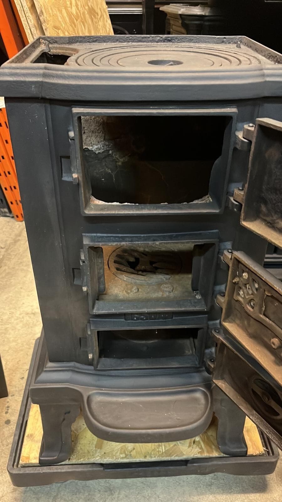 LLANGE SVENDBORD, VINTAGE, CAST IRON STOVE, MULTIFUEL, (log,wood+burner), ๐๐๐ โ view 4